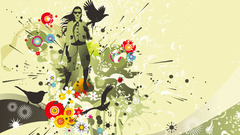 Girl sunglasses abstract shapes