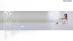 Girl ) With headphones