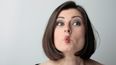 Girl woman lips brunette