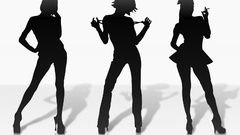 Girls and white background