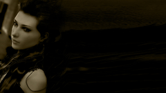 Girls face beautiful sad brunette 1440x900