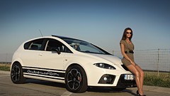 Girls with cars side