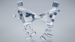 Glass abstract 3d cgi