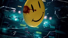 Glass blood smiley Watchmen smiling artwork shattered