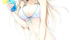 Glass Butterflies lemons blondes beverages blush long hair blue 