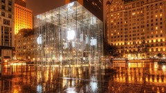 Glass Central Park new york city York apple inc