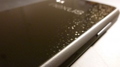 Glass close-up blurred google intel smartphone nexus