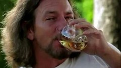 Glass drinks happy Eddie Vedder