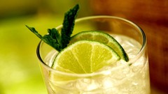 Glass drinks mojito ice