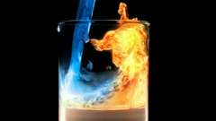 Glass flame water liquid