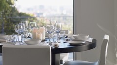 Glass glasses Tables interior