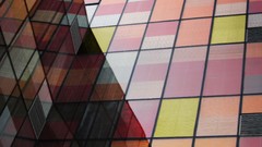 Glass modern architecture reflections multicolor hopscotch