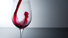 Glass red wine simple
