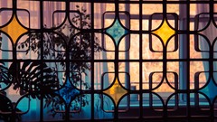 Glass stained glass window panes