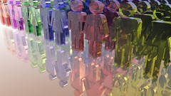 Glass transparent 3d glass art