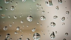 Glass water drops