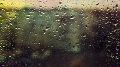 Glass water drops rain on glass