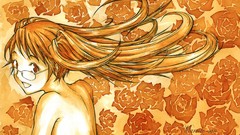 Glasses Air Gear long hair brown eyes brunettes open mouth oh 