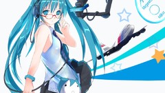 Glasses anime girls planes hatsune miku vocaloid meganekko 