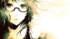 Glasses anime girls vocaloid meganekko artwork Megpoid Gumi