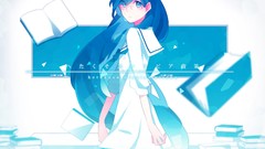 Glasses artist blue hair blue eyes vocaloid