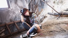 Glasses asians models Korean simply Heo Yun Mi