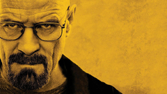 Glasses bald Breaking Bad yellow background walter white bryan 