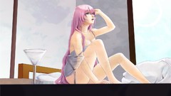 Glasses blanket beds pillows pink hair long hair anime girls 