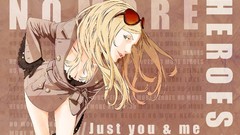 Glasses blondes anime girls no more heroes Sylvia Christel