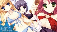 Glasses blondes blue hair anime girls blue eyes green eyes 