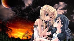 Glasses blondes blue hair blue eyes gunslinger girl meganekko 