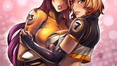 Glasses blondes long hair short hair racing purple hair Reiq