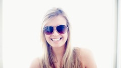 Glasses blondes smiling