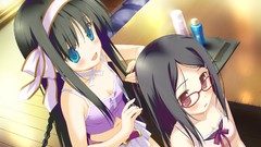 Glasses blush long hair anime girls black hair shida kazuhiro 