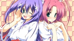 Glasses blush miko meganekko Japanese clothes aqua eyes