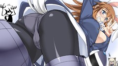 Glasses Chibi anime girls pantyhose animal ears strike witches 