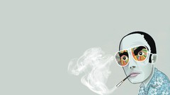 Glasses Cigarettes smoking Hunter S. Thompson artwork