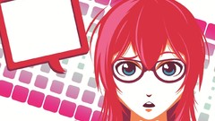 Glasses faces long hair anime girls blue eyes bangs vocaloid 