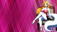 Glasses furry skirts huge boobs