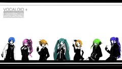 Glasses gloves blondes blue hair pink hair anime girls blue 