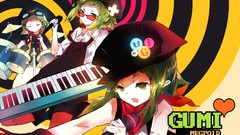 Glasses gloves green eyes goggles vocaloid green hair Megpoid 