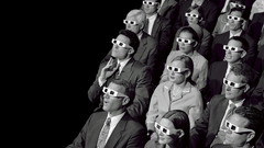 Glasses grayscale 3d stereoscopic