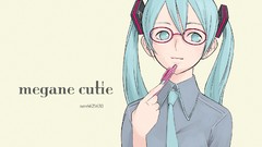 Glasses hatsune miku vocaloid meganekko twintails