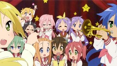 Glasses lucky star seifuku hiiragi kagami izumi konata takara 