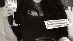 Glasses Megan Fox monochrome panties greyscale magazine scans 