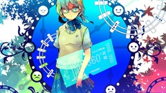 Glasses multicolor short hair hatsune miku vocaloid seifuku 