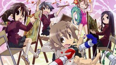 Glasses paintings anime girls meganekko