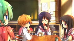 Glasses pi lucky star seifuku iwasaki minami tamura hiyori 