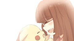 Glasses Pikachu Pokemon blush long hair brunettes meganekko