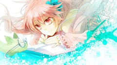 Glasses pink hair anime girls